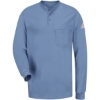 Custom Mens Long Sleeve Tagless Henley Shirt Light Blue
