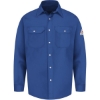 Custom Mens Snap-Front Uniform Shirt - EXCEL FR Royal Blue