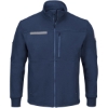 Custom Mens Zip Front Fleece Jacket-Cotton /Spandex Blend Navy
