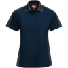 Custom Womens Performance Knit Two-Tone Polo Navy/ Charcoal