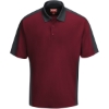 Custom Mens Performance Knit Two Tone Polo Burgundy/ Charcoal