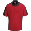 Custom Mens Performance Knit Two Tone Polo Red/ Charcoal