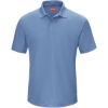 Custom Mens Performance Knit Gripper-Front Polo Medium Blue