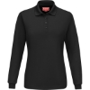 Custom Womens Long Sleeve Performance Knit Polo Black