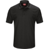 Custom Mens Short Sleeve Performance Knit Pocketless Core Polo Black