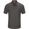 Custom Mens Short Sleeve Performance Knit Pocketless Core Polo Charcoal