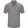 Custom Mens Short Sleeve Performance Knit Pocketless Core Polo GY-Grey