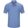 Custom Mens Short Sleeve Performance Knit Pocketless Core Polo Medium Blue