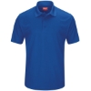 Custom Mens Short Sleeve Performance Knit Pocketless Core Polo Royal Blue