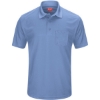 Custom Mens Performance Knit Pocket Polo Medium Blue