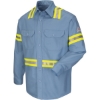 Custom Mens Enhanced Visibility Uniform Shirt Light Blue