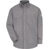 Custom Mens Tall Dress Uniform Shirt - Excel FR ComforTouch - 7 oz. Silver Grey