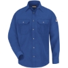 Custom Mens Snap-Front Uniform Shirt - Nomex® IIIA - 4.5 oz. Royal Blue