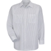 Custom Mens Tall Premium Long Sleeve Work Shirt CW-White/ Charcoal