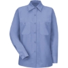 Custom Womens Industrial Work Shirt Light Blue