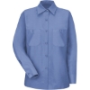 Custom Womens Industrial Work Shirt Petrol Blue