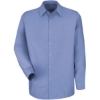 Custom Mens Tall Specialized Pocketless Poplin Long Sleeve Work Shirt Light Blue