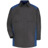 Custom Mens Motorsports Shirt Charcoal/ Royal