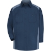 Custom Mens Motorsports Shirt Navy/ Postman Blue