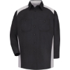 Custom Mens Tall Motorsports Shirt Black/ Silver