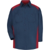 Custom Mens Tall Motorsports Shirt Navy/ Red