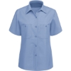 Custom Womens Industrial Work Shirt Light Blue