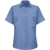 Custom Womens Industrial Work Shirt Petrol Blue