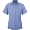 Custom Womens Short Sleeve Specialized Pocketless Work Shirt Light Blue