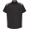 Custom Mens Short Sleeve Motorsports Shirt Black/ Silver