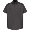 Custom Mens Tall Short Sleeve Motorsports Shirt Charcoal/ Black