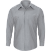 Custom Mens Pro Airflow Long Sleeve Work Shirt Grey