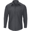 Custom Mens Tall Pro Airflow Long Sleeve Work Shirt Charcoal