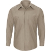 Custom Mens Tall Pro Airflow Long Sleeve Work Shirt Khaki
