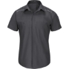 Custom Mens Short Sleeve Pro Airflow Work Shirt Charcoal
