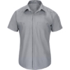 Custom Mens Short Sleeve Pro Airflow Work Shirt Grey