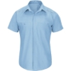 Custom Mens Tall Short Sleeve Pro Airflow Work Shirt Light Blue