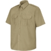 Custom Mens Short Sleeve Security Shirt Khaki