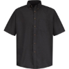 Custom Mens Poplin Short Sleeve Dress Shirt Black