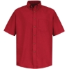 Custom Mens Tall Poplin Short Sleeve Dress Shirt Red