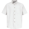 Custom Mens Tall Poplin Short Sleeve Dress Shirt White