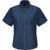 Custom Womens Poplin Dress Shirt Navy