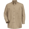 Custom Mens Poplin Dress Shirt Khaki