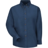 Custom Womens Poplin Dress Shirt Navy