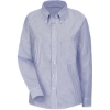 Custom Womens Executive Dress Shirt Blue/ White Stripe