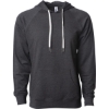 Custom Unisex Icon Lightweight Loopback Terry Hooded Sweatshirt Charcoal Heather