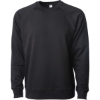 Custom Unisex Icon Lightweight Loopback Terry Crewneck Sweatshirt Black