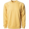 Custom Unisex Icon Lightweight Loopback Terry Crewneck Sweatshirt Harvest Gold
