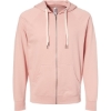 Custom Unisex Icon Lightweight Loopback Terry Full-Zip Hooded Sweatshirt Rose