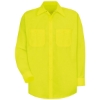 Custom Mens Enhanced Visibility Long Sleeve Work Shirt Yellow/ Green