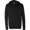 Custom Unisex Lightweight Hooded Pullover T-Shirt Black